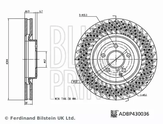 BLUE PRINT TARCZA HAMULCOWA ADBP430036 