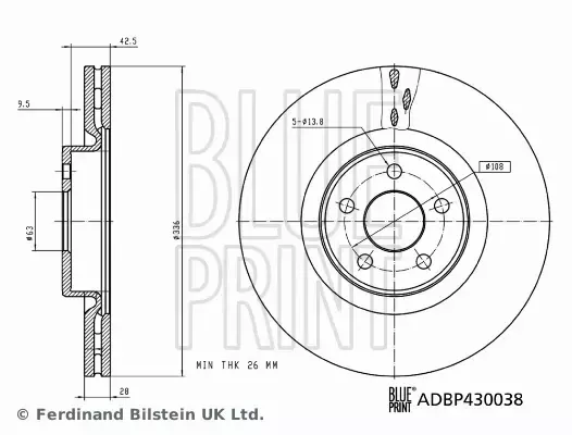 BLUE PRINT TARCZA HAMULCOWA ADBP430038 