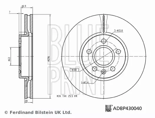 BLUE PRINT TARCZA HAMULCOWA ADBP430040 