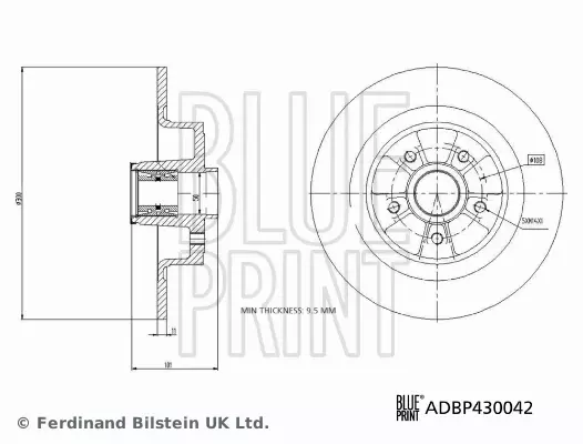 BLUE PRINT TARCZA HAMULCOWA ADBP430042 