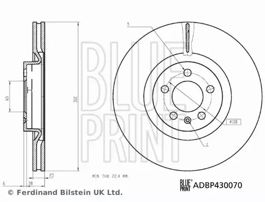 BLUE PRINT TARCZA HAMULCOWA ADBP430070 