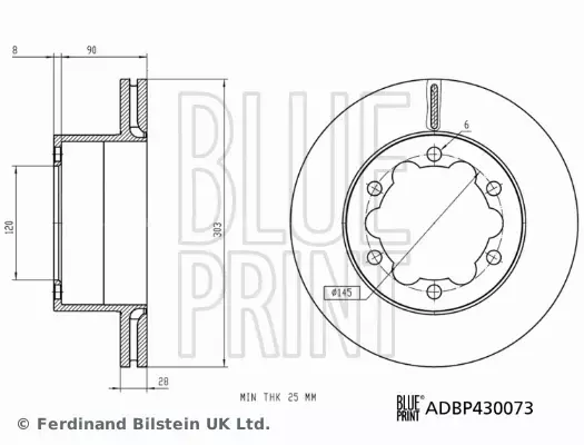 BLUE PRINT TARCZA HAMULCOWA ADBP430073 