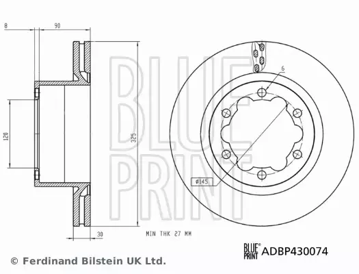 BLUE PRINT TARCZA HAMULCOWA ADBP430074 