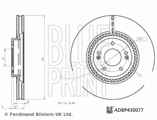 BLUE PRINT TARCZA HAMULCOWA ADBP430077 