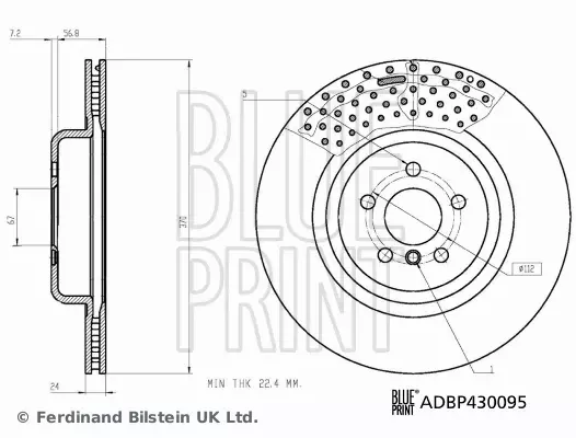 BLUE PRINT TARCZA HAMULCOWA ADBP430095 