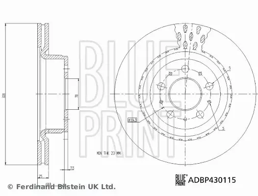 BLUE PRINT TARCZA HAMULCOWA ADBP430115 