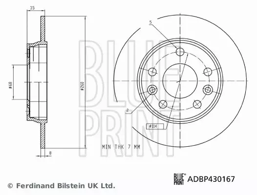 BLUE PRINT TARCZA HAMULCOWA ADBP430167 