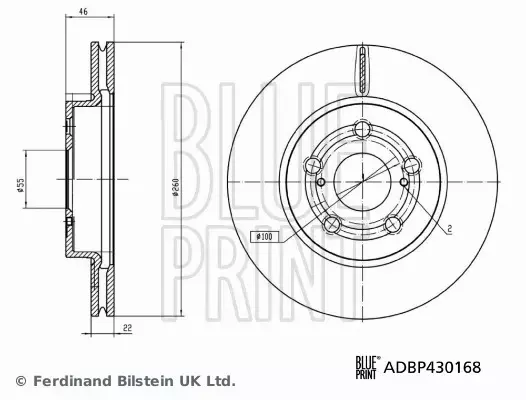 BLUE PRINT TARCZA HAMULCOWA ADBP430168 