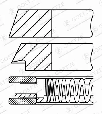 GOETZE PIERŚCIENIE TŁOKOWE 08-102500-00 