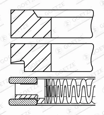 GOETZE PIERŚCIENIE TŁOKOWE 08-433900-00 
