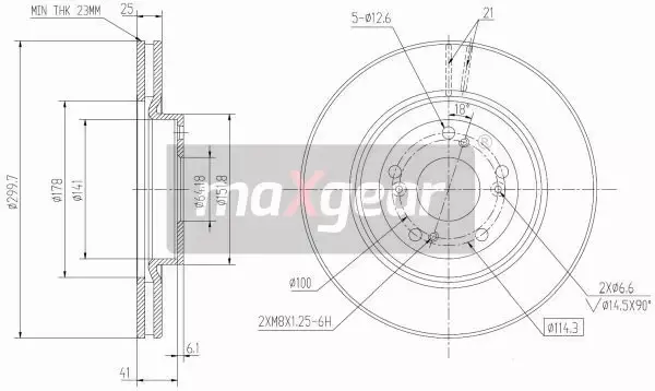 MAXGEAR TARCZE HAMULCOWE 19-2301 