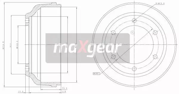 MAXGEAR BĘBEN HAMULCOWY 19-2304 