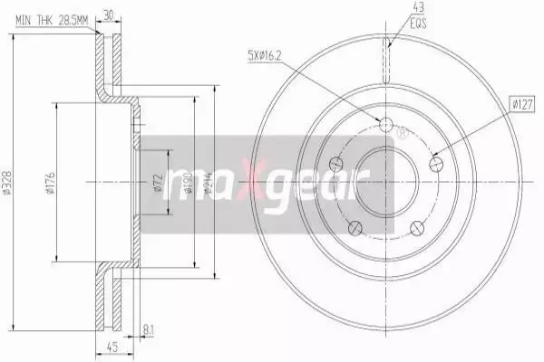 MAXGEAR TARCZE HAMULCOWE 19-2323 