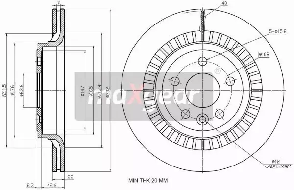 MAXGEAR TARCZE HAMULCOWE 19-2335 