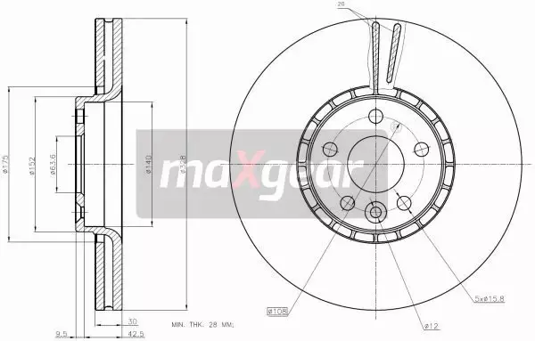 MAXGEAR TARCZE HAMULCOWE 19-2336 