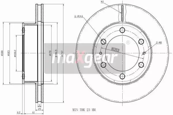 MAXGEAR TARCZE HAMULCOWE 19-2350 