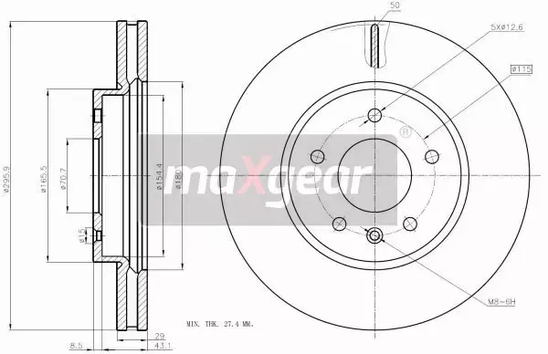 MAXGEAR TARCZE HAMULCOWE 19-2369MAX 