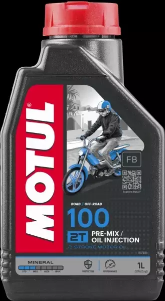 MOTUL 100 2T OLEJ MINERALNY API TC JASO FB 1L 