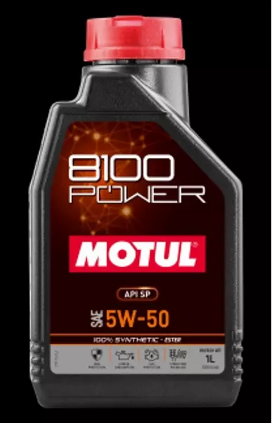 MOTUL 8100 POWER OLEJ SILNIKOWY 5W50 6L + ZAWIESZKA 