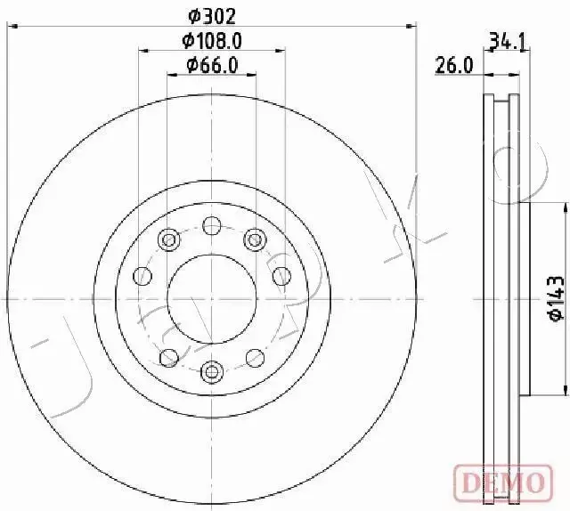 JAPKO TARCZA HAMULCOWA 600635C 