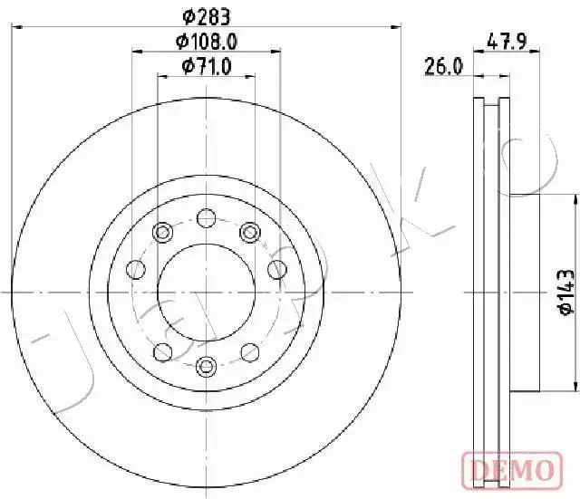 JAPKO TARCZA HAMULCOWA 600637C 