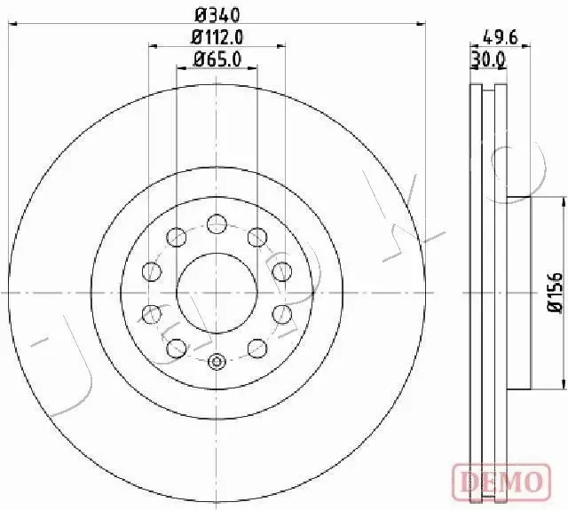 JAPKO TARCZA HAMULCOWA 600907C 