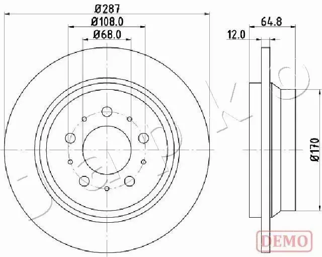 JAPKO TARCZA HAMULCOWA 610321C 