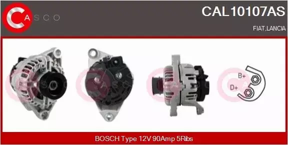 CASCO ALTERNATOR CAL10107AS 