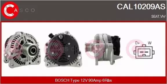 CASCO ALTERNATOR CAL10209AS 