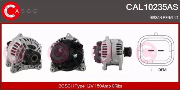 CASCO ALTERNATOR CAL10235AS 