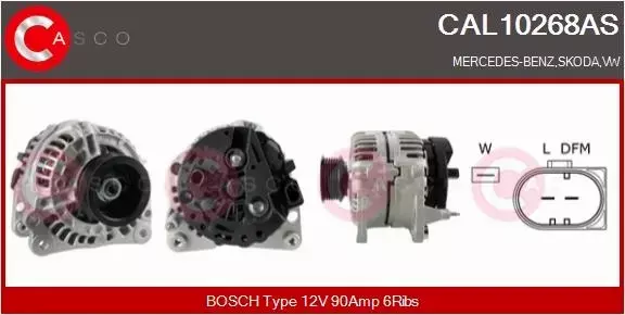 CASCO ALTERNATOR CAL10268AS 