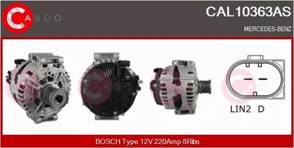 CASCO ALTERNATOR CAL10363AS 