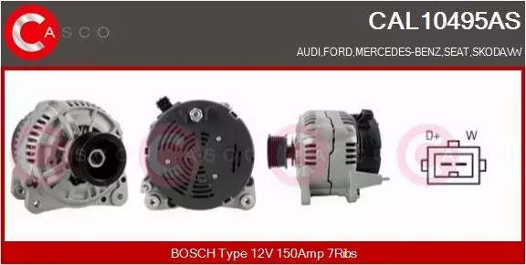 CASCO ALTERNATOR CAL10495AS 