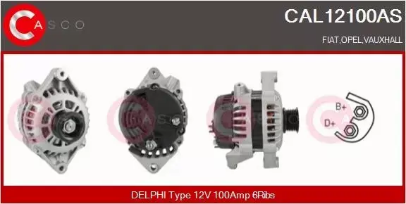 CASCO ALTERNATOR CAL12100AS 