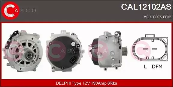 CASCO ALTERNATOR CAL12102AS 