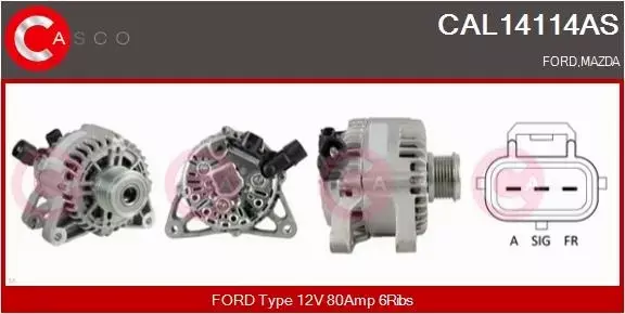 CASCO ALTERNATOR CAL14114AS 