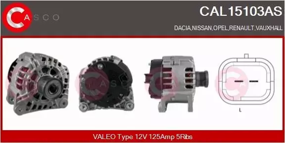 CASCO ALTERNATOR CAL15103AS 