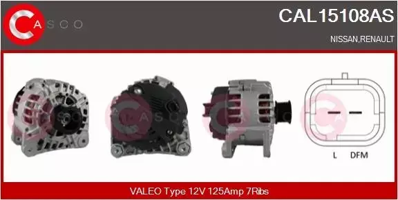 CASCO ALTERNATOR CAL15108AS 