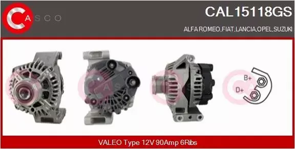 CASCO ALTERNATOR CAL15118GS 