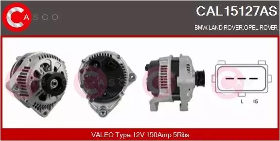 CASCO ALTERNATOR CAL15127AS 