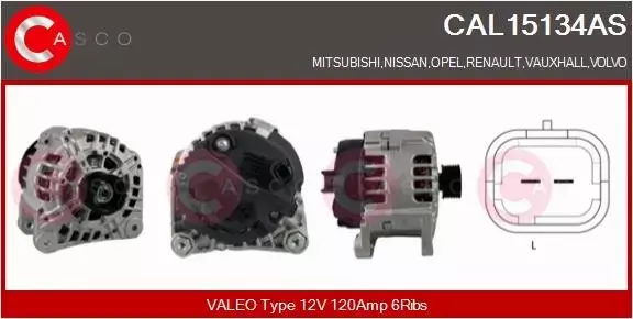 CASCO ALTERNATOR CAL15134AS 