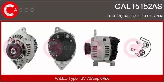 CASCO ALTERNATOR CAL15152AS 