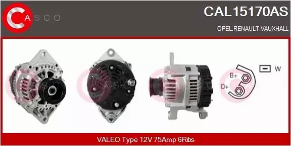 CASCO ALTERNATOR CAL15170AS 