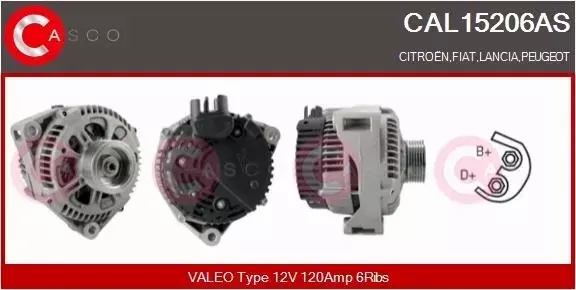 CASCO ALTERNATOR CAL15206AS 