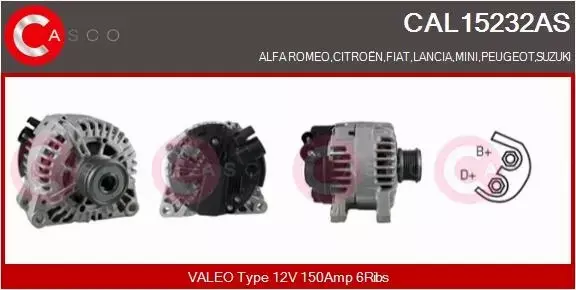 CASCO ALTERNATOR CAL15232AS 