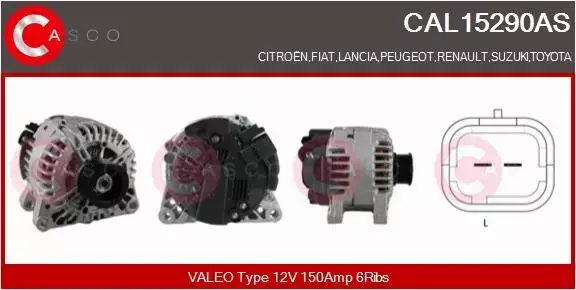 CASCO ALTERNATOR CAL15290AS 