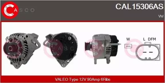 CASCO ALTERNATOR CAL15306AS 