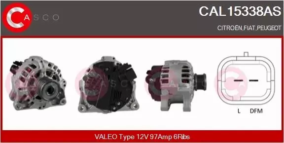 CASCO ALTERNATOR CAL15338AS 