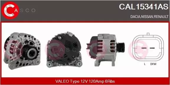 CASCO ALTERNATOR CAL15341AS 