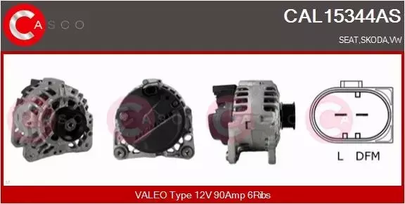 CASCO ALTERNATOR CAL15344AS 